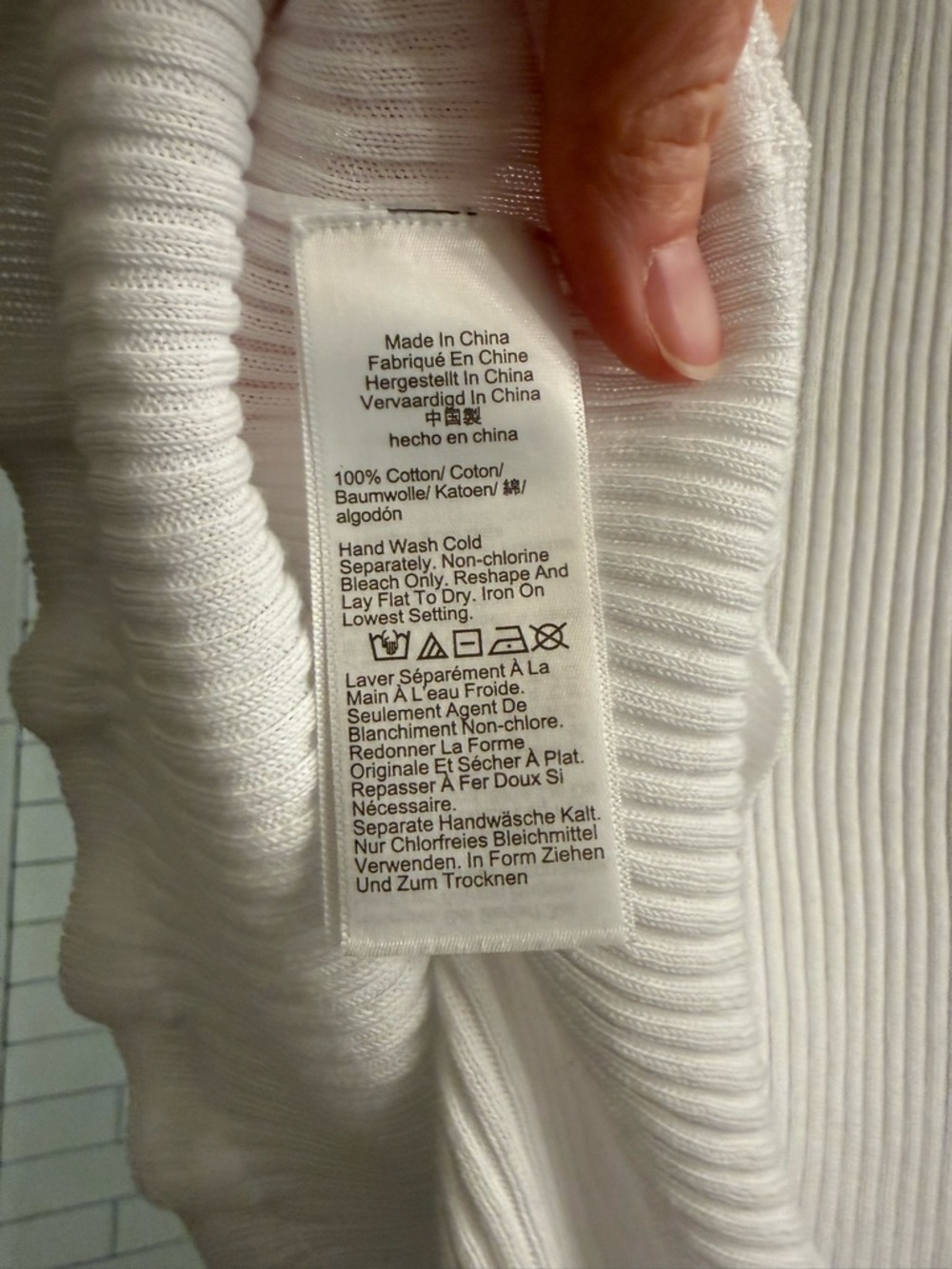 J. Crew White Ribbed Tank with Ruffle Hem - Picture 4 of 4